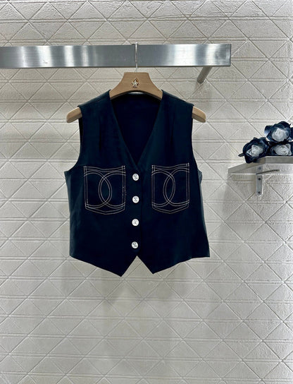 25 new product Double C vest shorts set