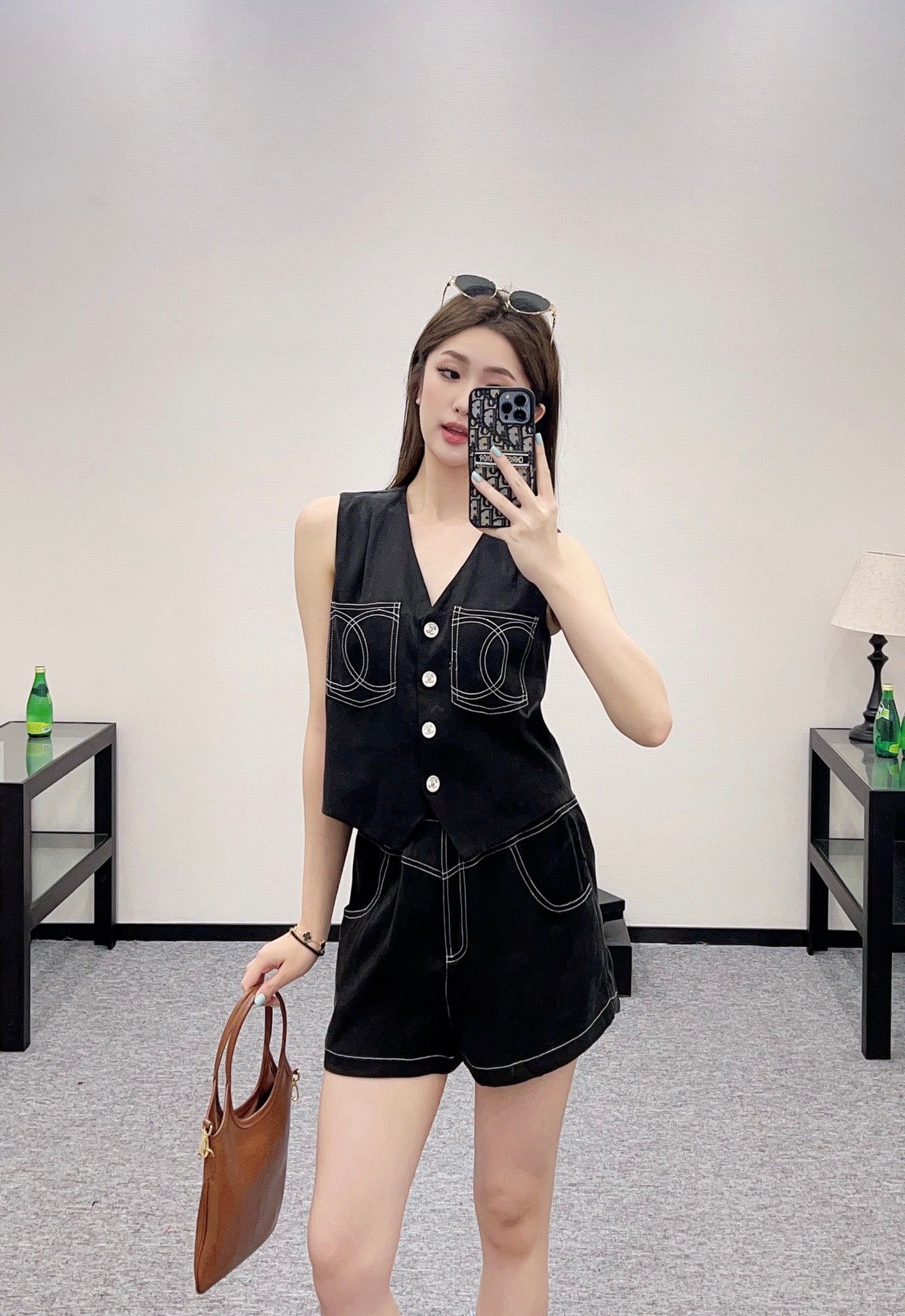 25 new product Double C vest shorts set