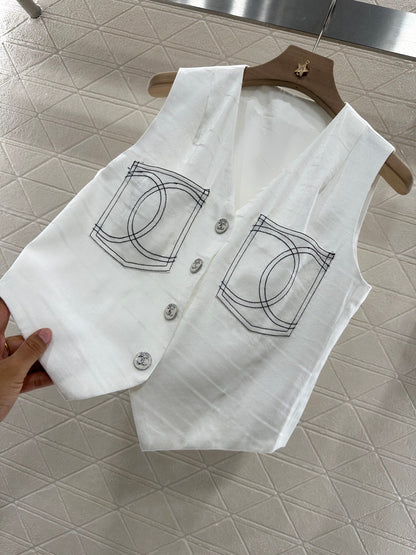 25 new product Double C vest shorts set