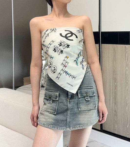 New Arrival Silk Scarf Top