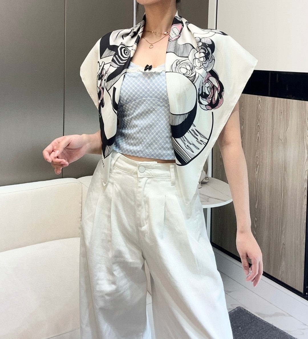 New Arrival Silk Scarf Top