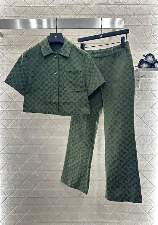 2025 new product Short shirt and trousers set