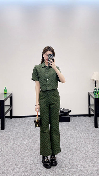 2025 new product Short shirt and trousers set