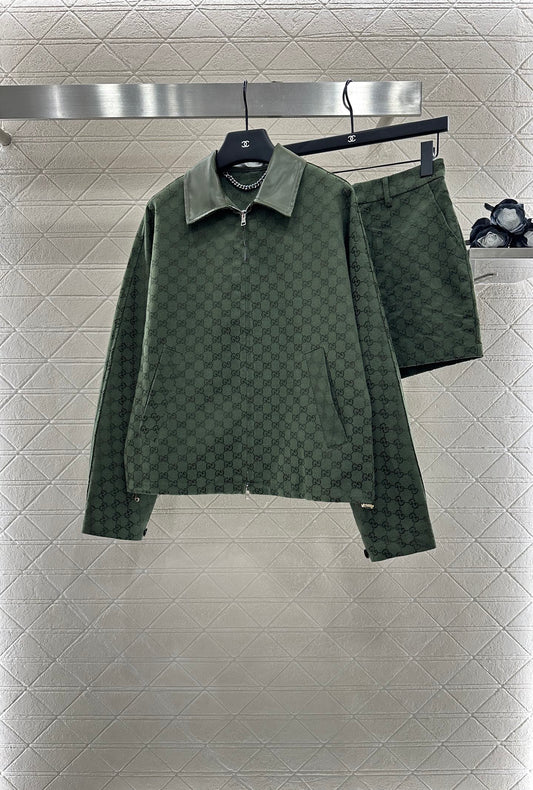 2025 new products Zipper jacket, coat and shorts set