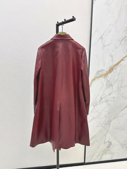 25fw leather trench coat
