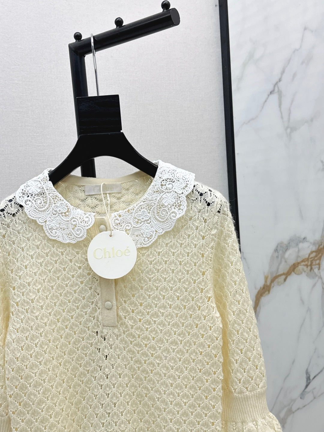 25fw lace knit shirt