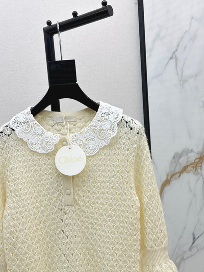 25fw lace knit shirt