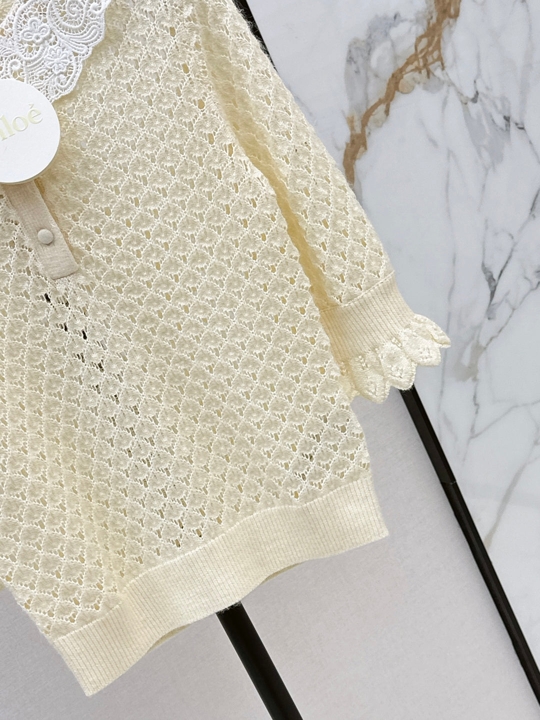 25fw lace knit shirt