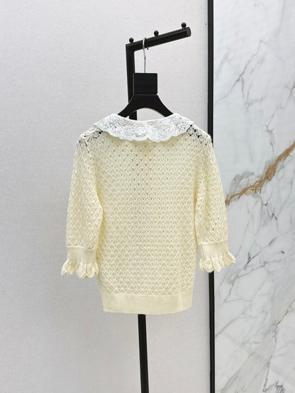 25fw lace knit shirt