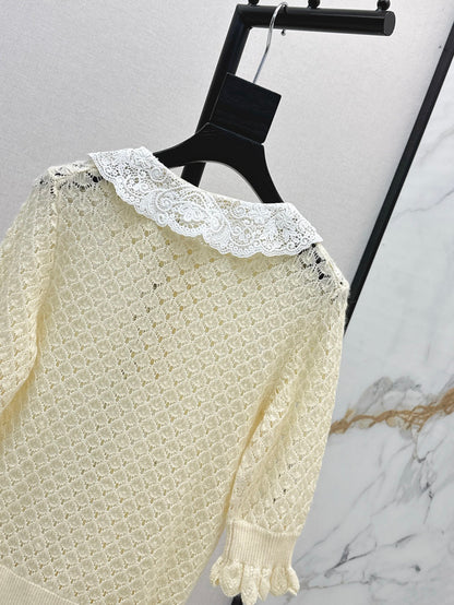 25fw lace knit shirt