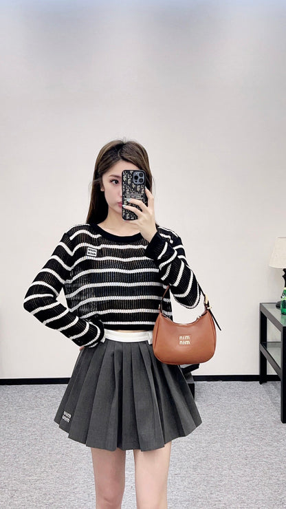 2025 new product Knitted long-sleeved top