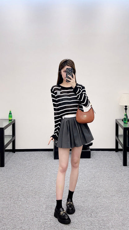 2025 new product Knitted long-sleeved top