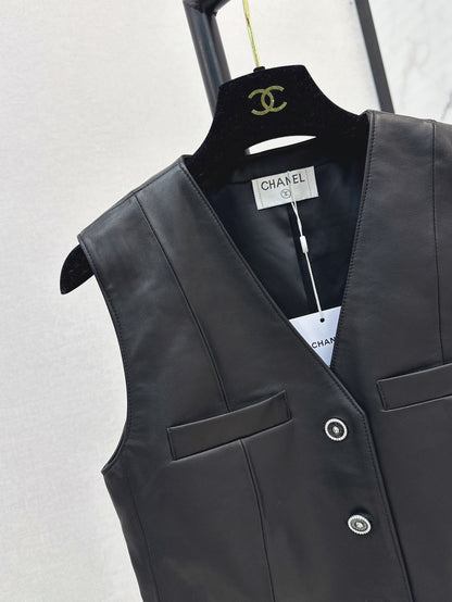 25fw leather vest