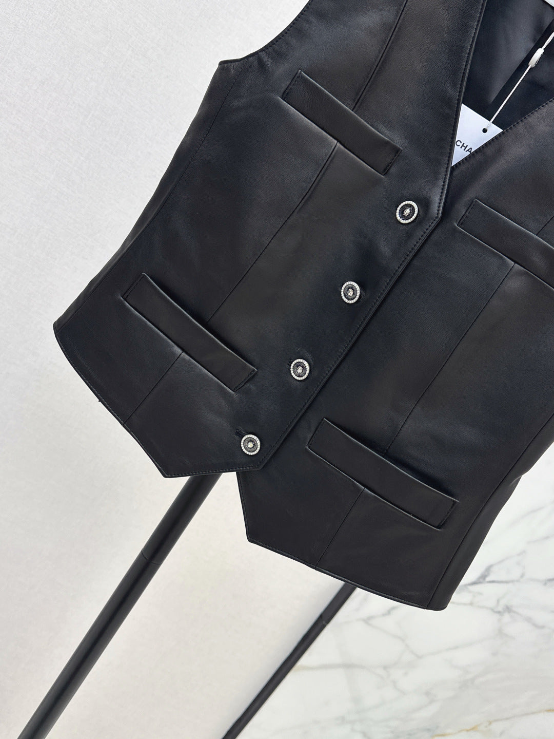 25fw leather vest