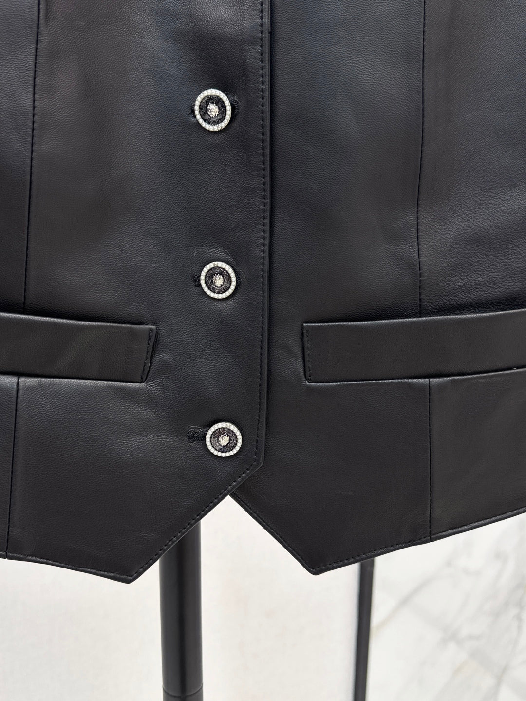 25fw leather vest