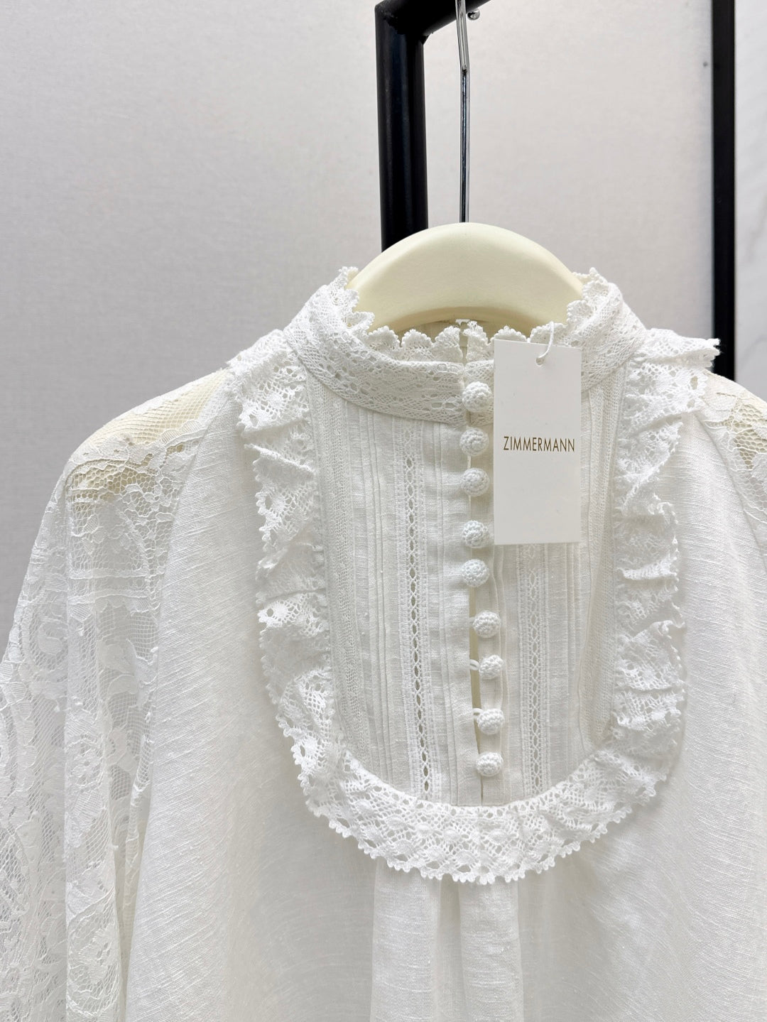25ss lace lInen shirt
