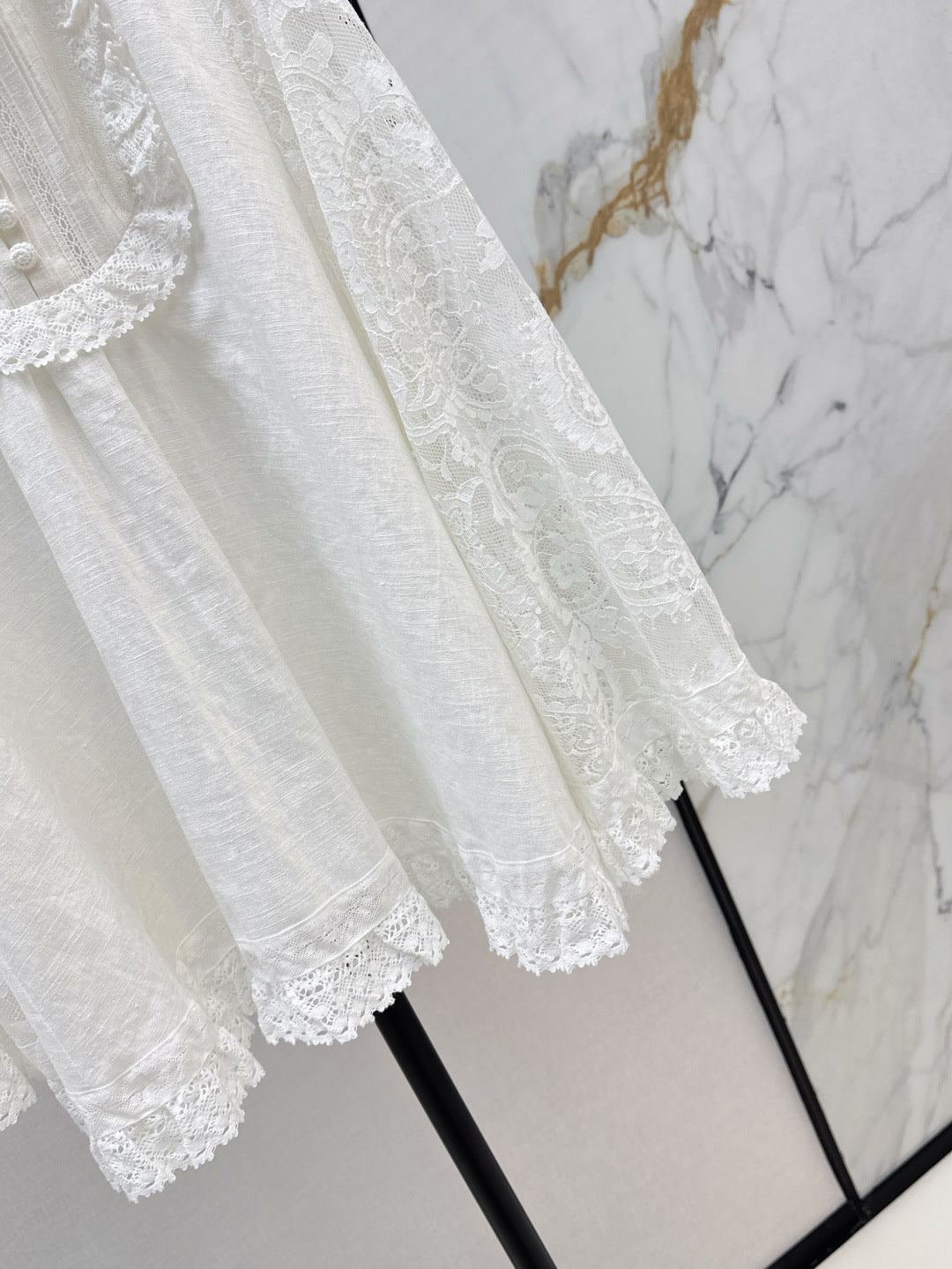 25ss lace lInen shirt