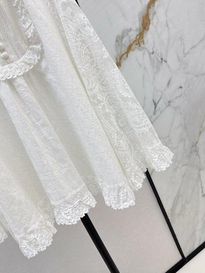 25ss lace lInen shirt