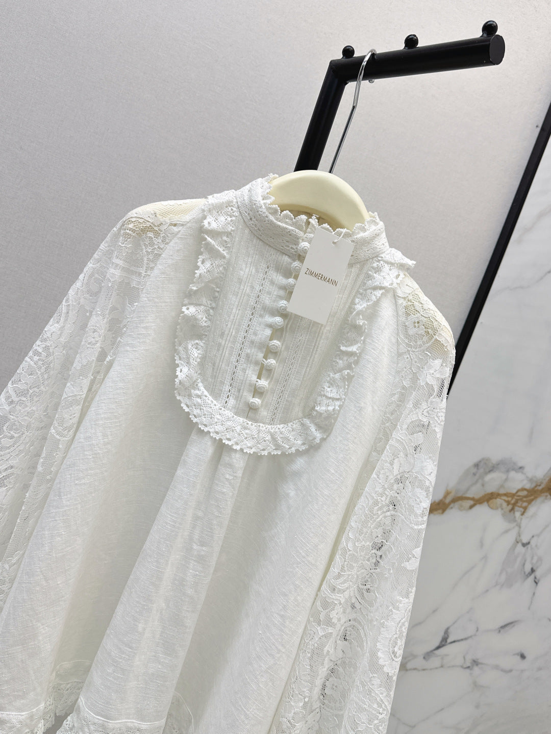 25ss lace lInen shirt