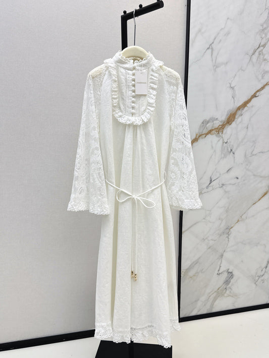 25ss lace linen dress