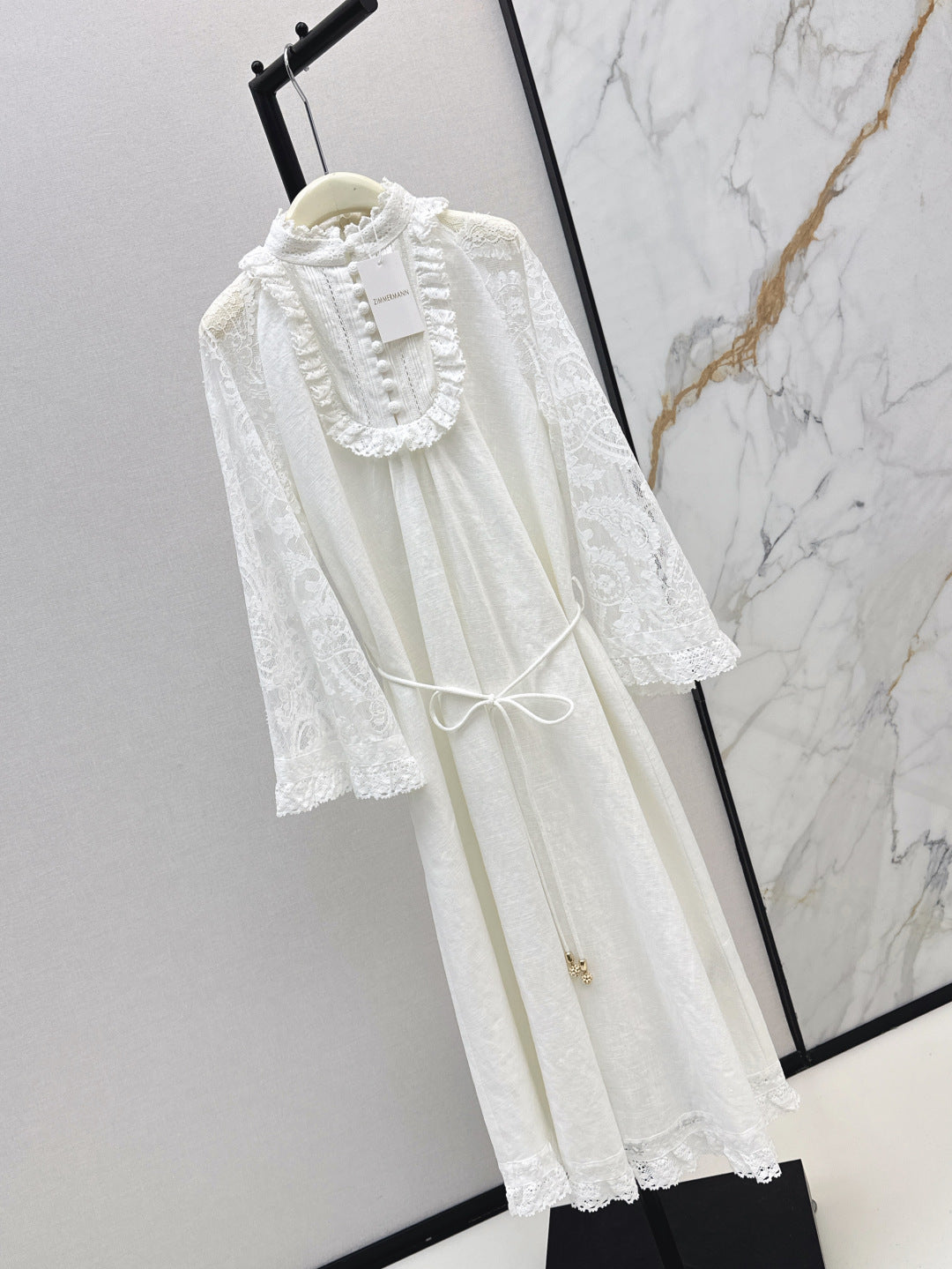 25ss lace linen dress