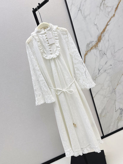 25ss lace linen dress