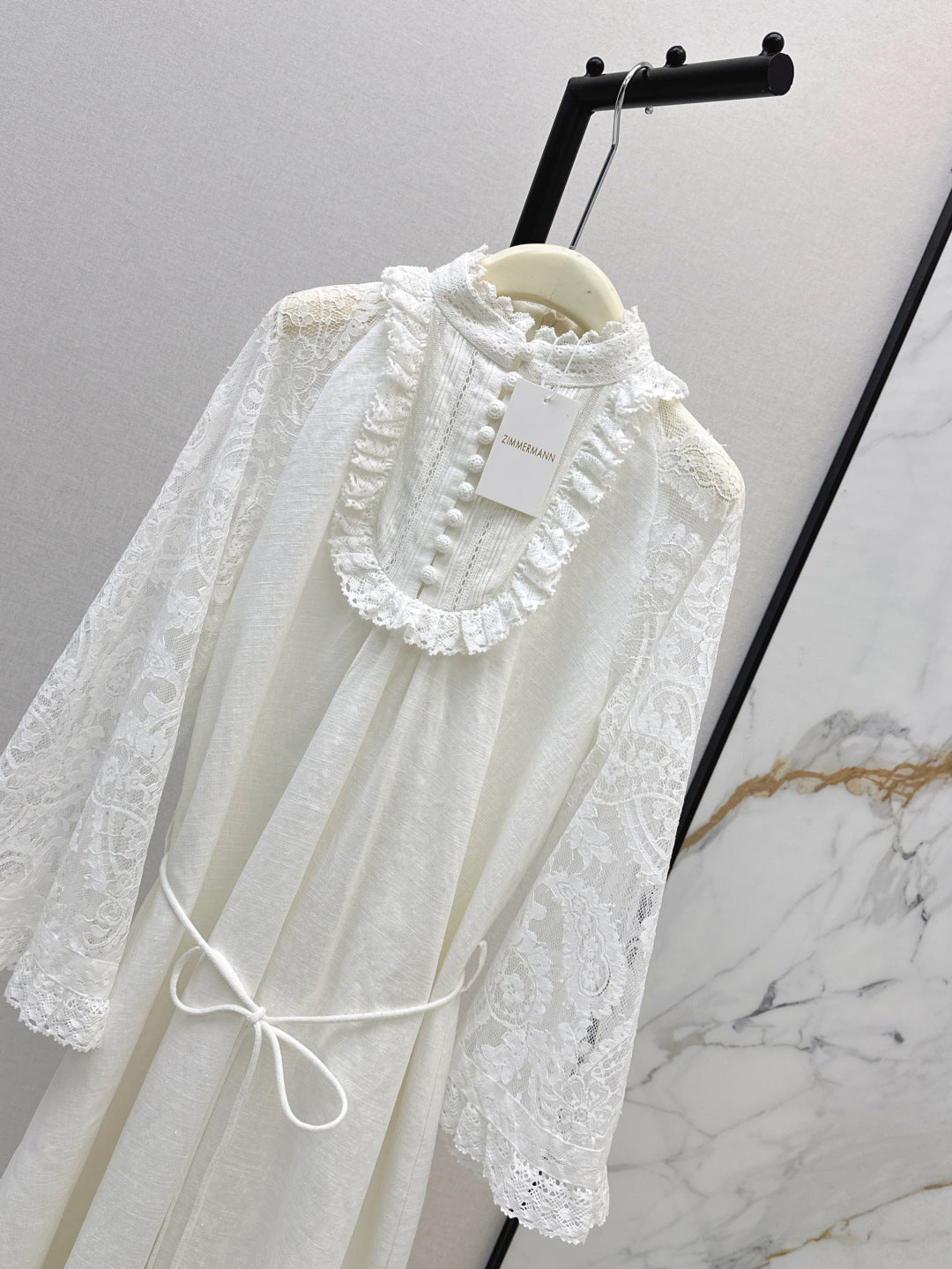 25ss lace linen dress