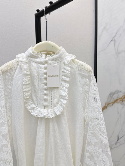 25ss lace linen dress
