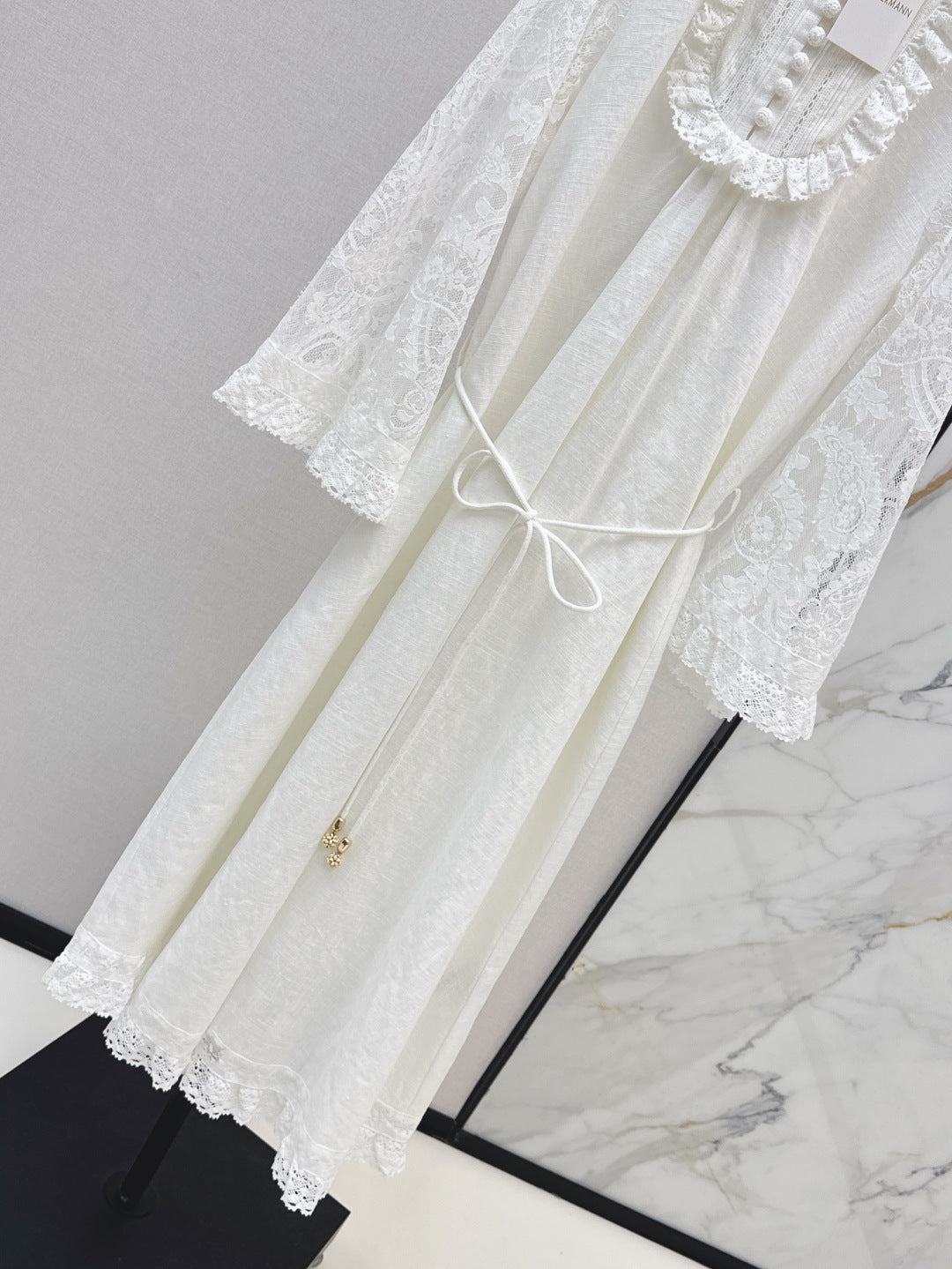 25ss lace linen dress