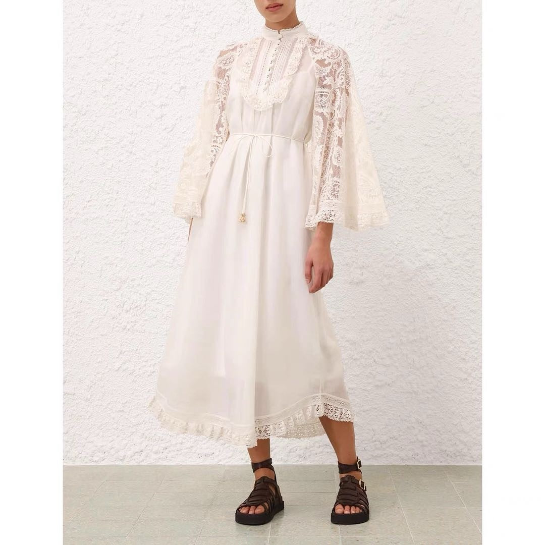 25ss lace linen dress