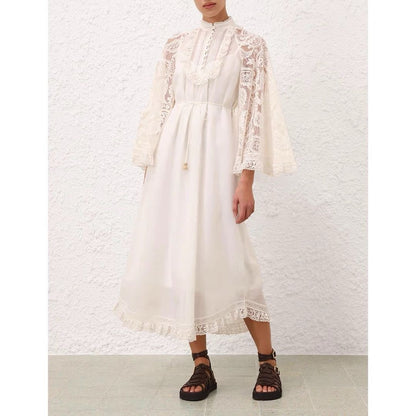25ss lace linen dress
