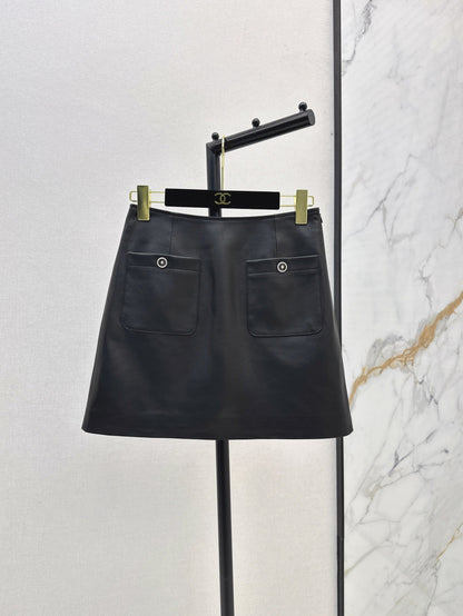25fw leather skirt