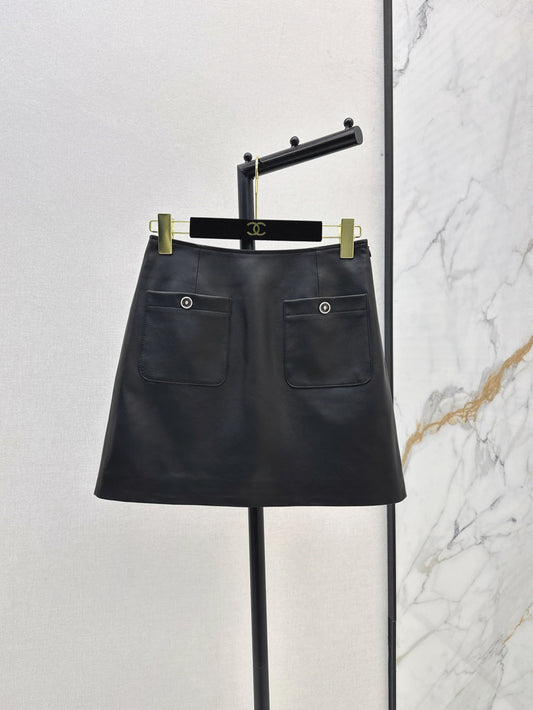 25fw leather skirt