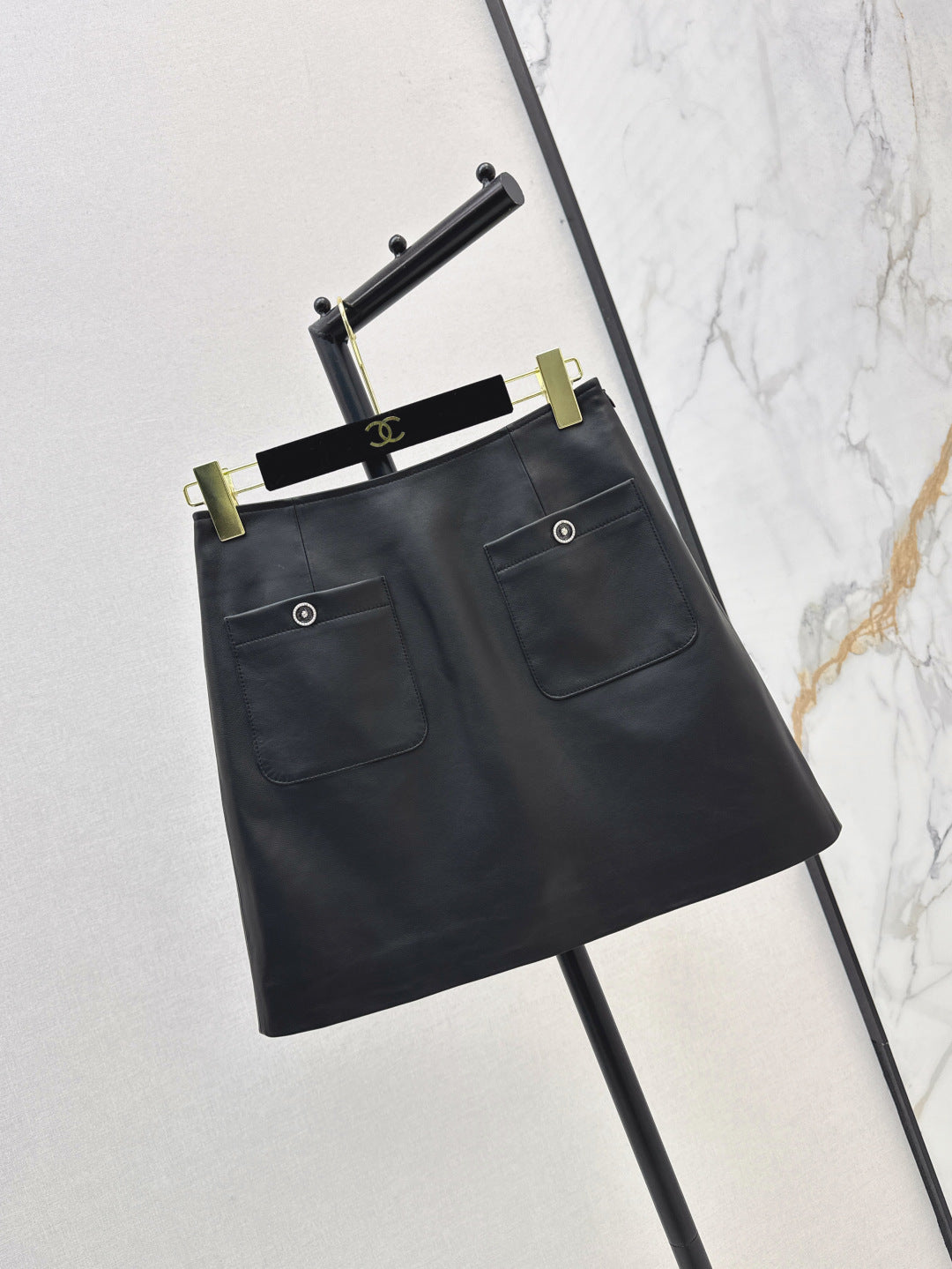 25fw leather skirt