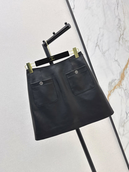 25fw leather skirt