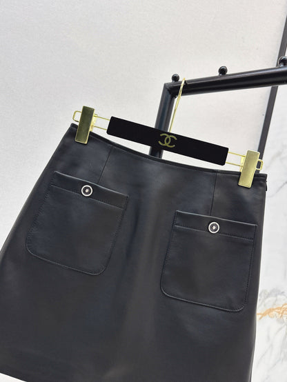 25fw leather skirt