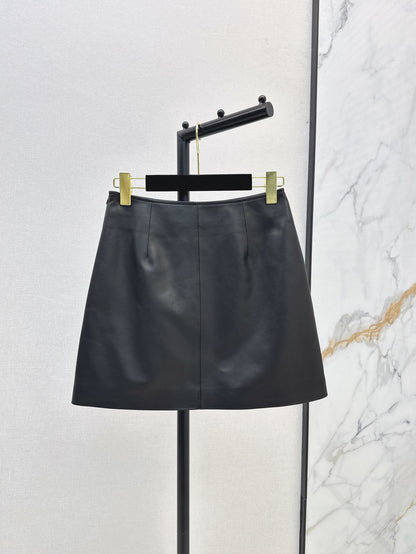 25fw leather skirt