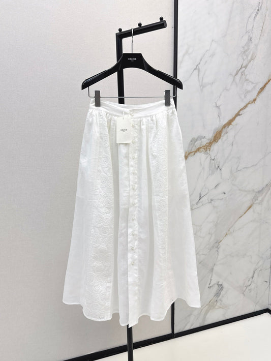 25fw embroidered skirt