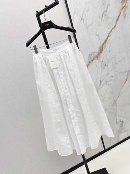 25fw embroidered skirt