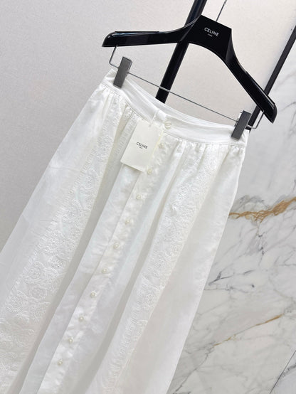 25fw embroidered skirt