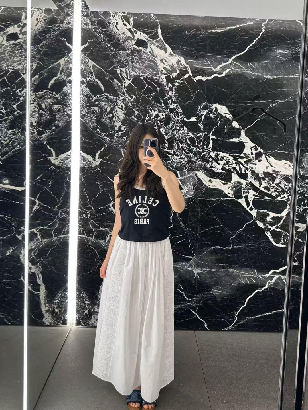 25fw embroidered skirt