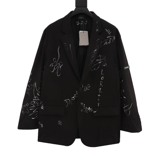 printed blazer
