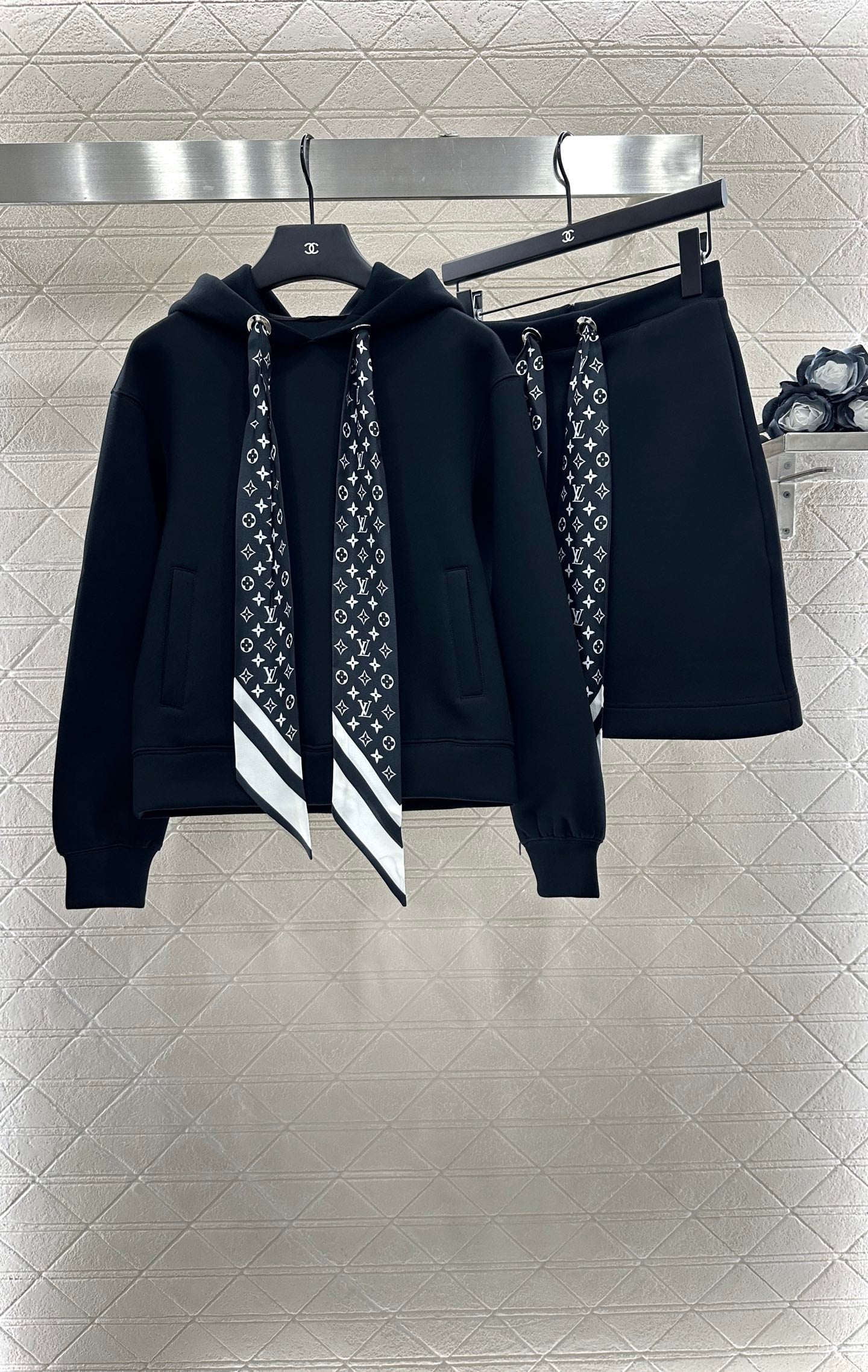 2025 new products Silk sweater skirt set