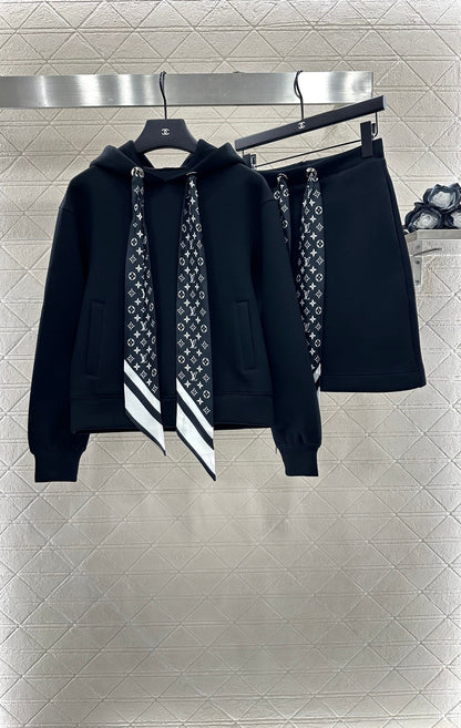 2025 new products Silk sweater skirt set