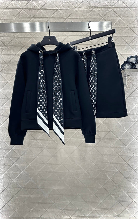 2025 new products Silk sweater skirt set
