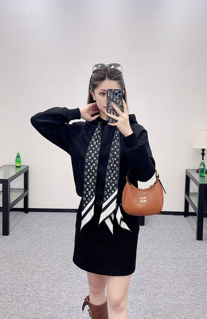 2025 new products Silk sweater skirt set