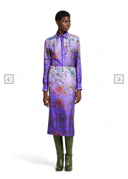 2025 New Work Long-sleeved shirt and skirt set