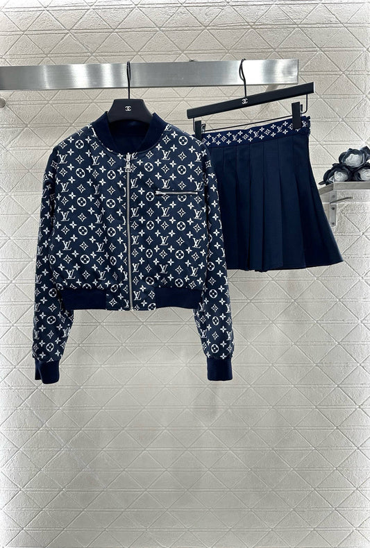 2025 New Arrivals Reversible Jacket and Skirt Set