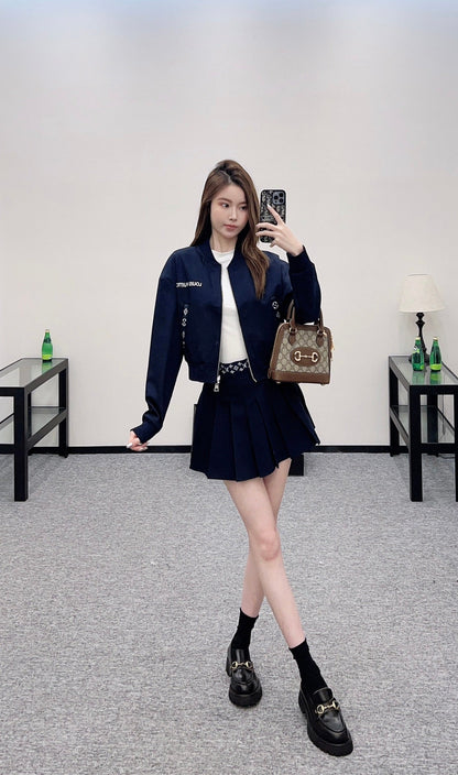 2025 New Arrivals Reversible Jacket and Skirt Set
