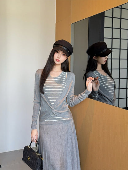 25fw knitted suit